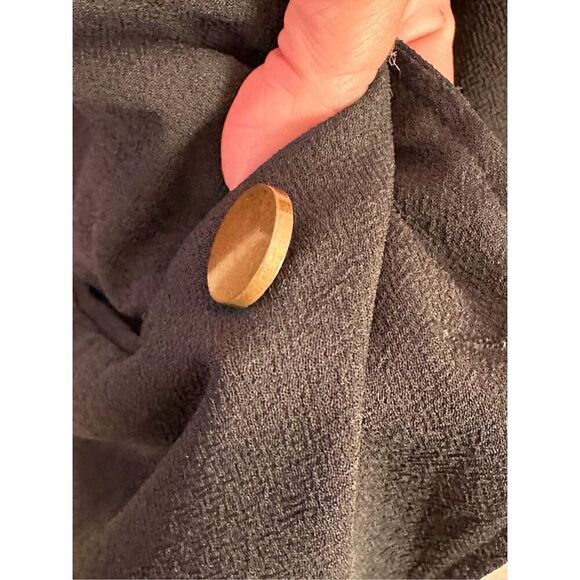 Sophie Rue Black Blazer with Single Button Closure and Sheer Back Sz Large - Picture 7 of 9